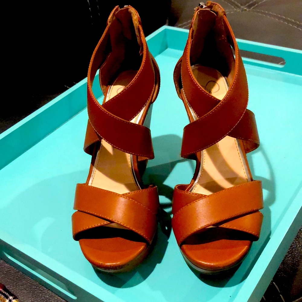 Jessica Simpson Brown Wedges